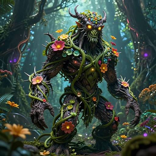Towering Fantasy Plant Monster