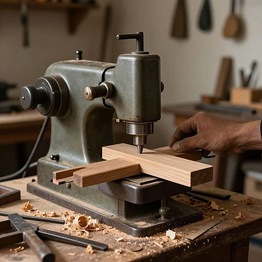 Vintage Craftsman Milling Wood Manually