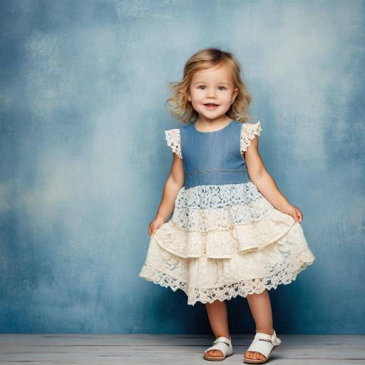 Smiling toddler girl in lace dress