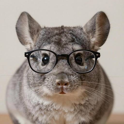 Playful Pearl-Gray Chinchilla Portrait