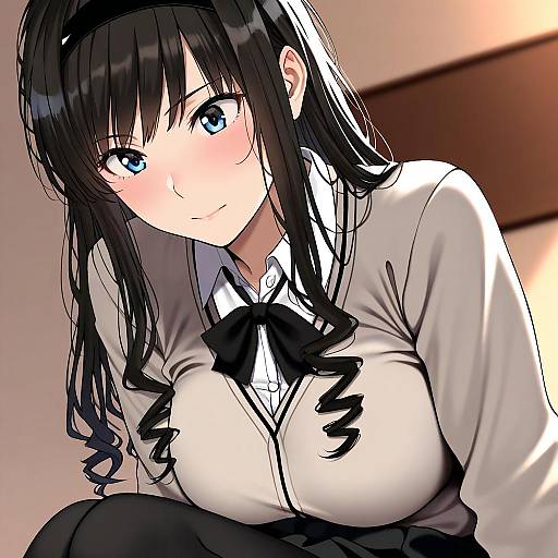 Illustration of Morishima haruka, amagami in the style of Saitou (lynx-shrike)