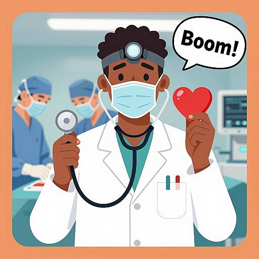 Surprised Doctor in Hospital Setting