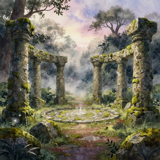Enchanted Grove with Ancient Stone Circle