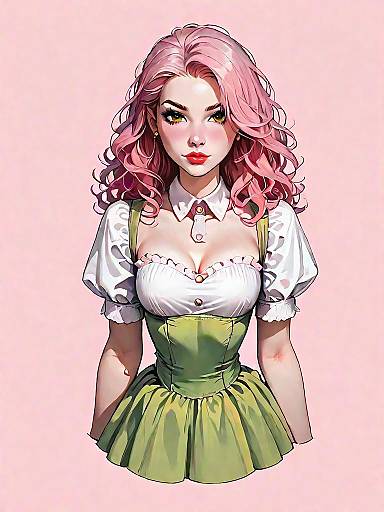 Stylish Woman in Preppy Mini Dress