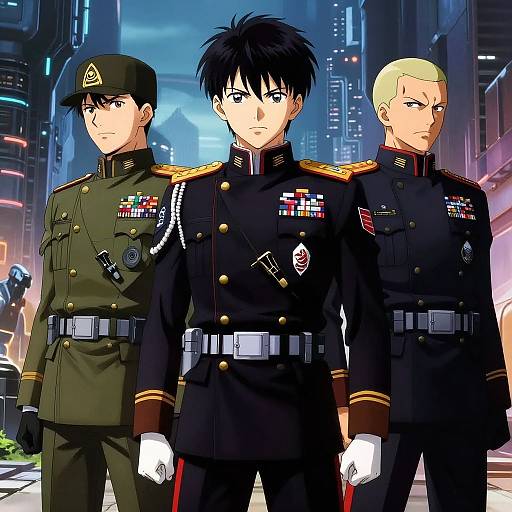 Futuristic Anime Military Uniforms
