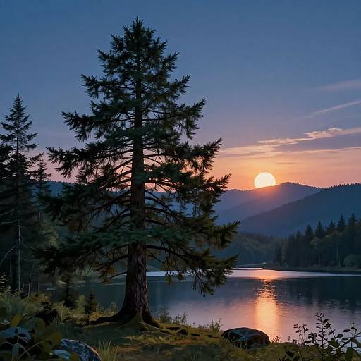 Magical Fir Tree at Smokey Mountains Dawn