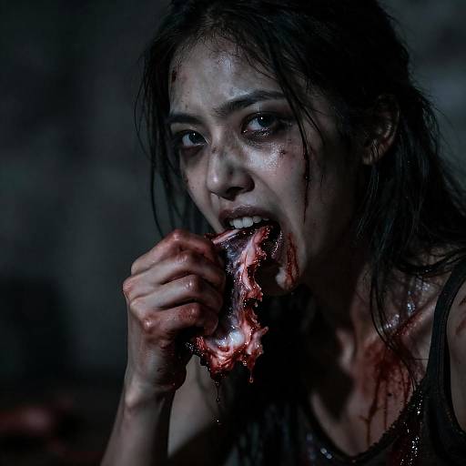 Haunting Portrait of Pale Woman