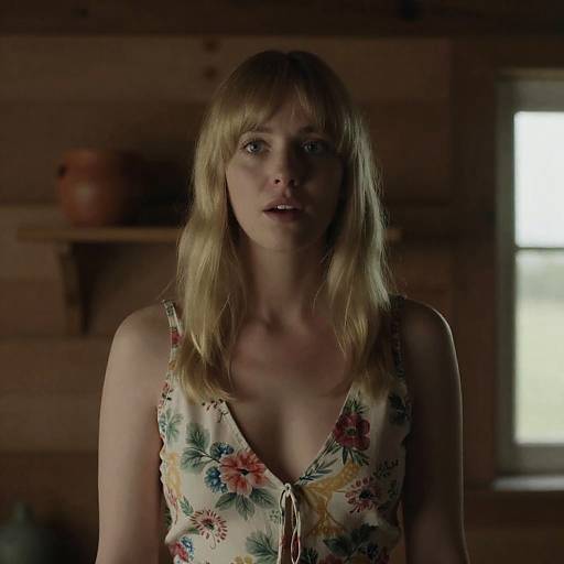 Rustic Portrait of a Blonde Woman