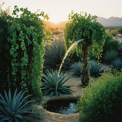 Desert Oasis: Vines and Sunset Serenity Desert Oasis: Vines and Sunset Serenity