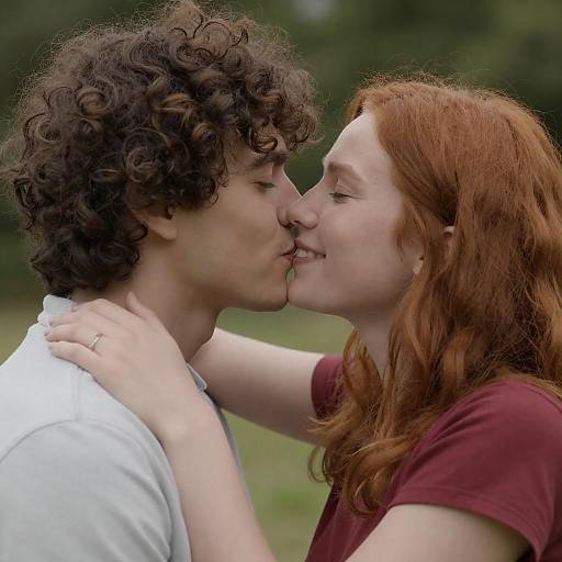 Romantic Couple in a Natural Embrace