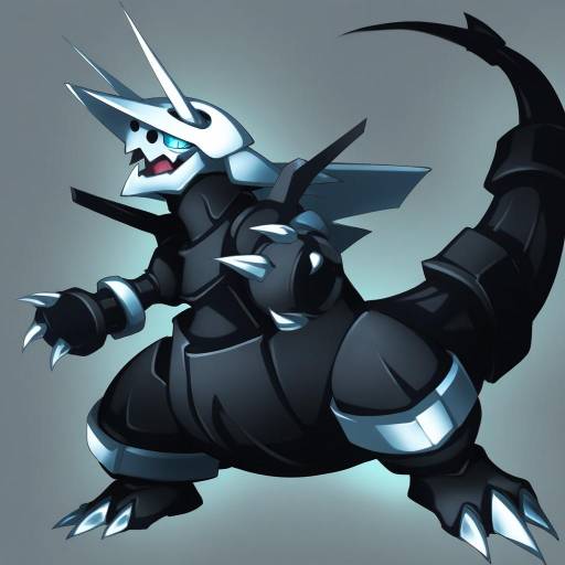 Illustration of Aggron, pokemon in the style of Raptor7