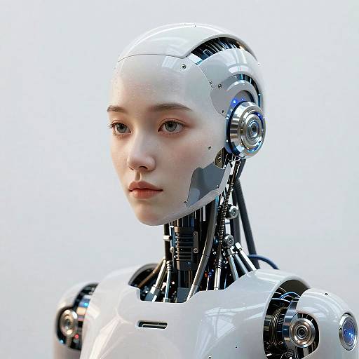 Photorealistic Humanoid Robot Portrait