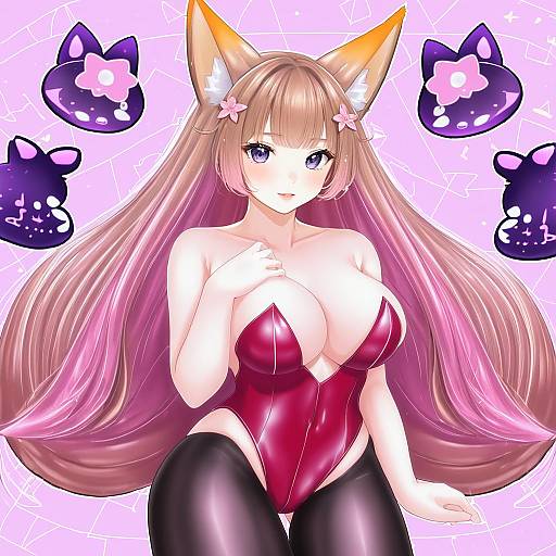 Illustration of Annytf, indie virtual youtuber in the style of Unya