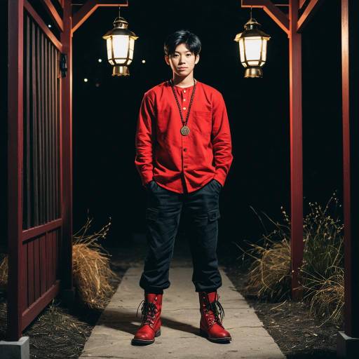 Red Shirt Costume with Lantern