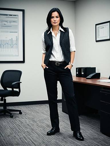 Stylish Woman in Office Outfit