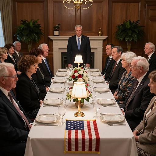 Elegant Formal Dinner Gathering Scene