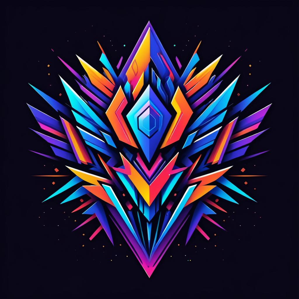 Geometric Mechashot Phoenix Sticker Design