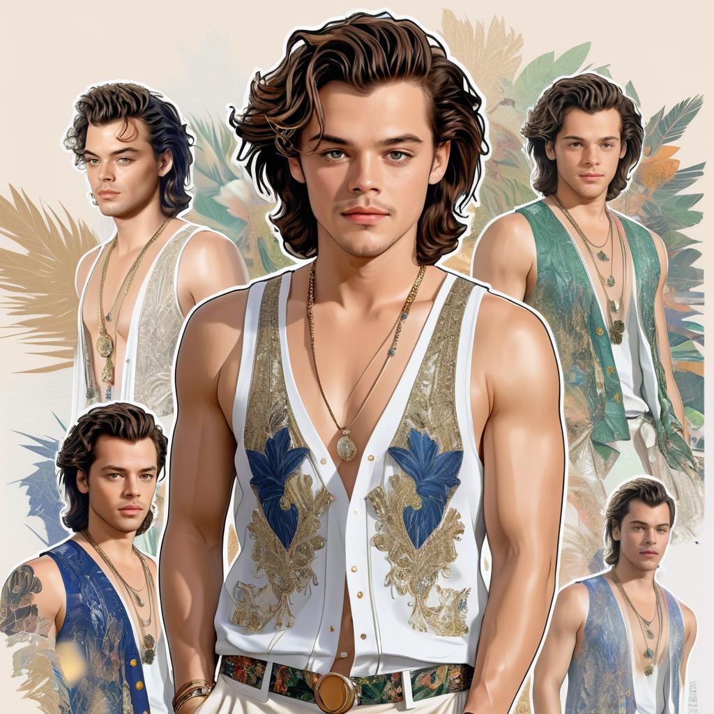 Elegant Digital Portrait of Harry Styles