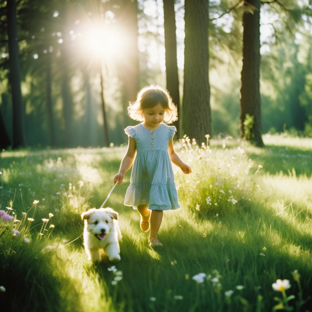 Cinematic Childhood Moments with Pets