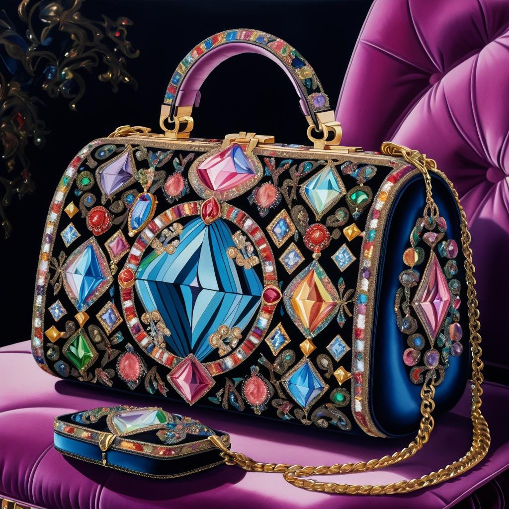 Luxurious Handbag in Alice's Wonderland Style