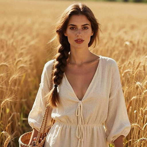 Earthy Bohemian Chic Wheat Field