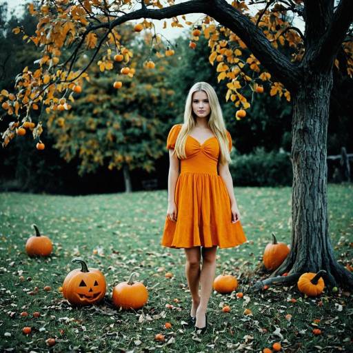 Elegant Halloween Pumpkin in Nature