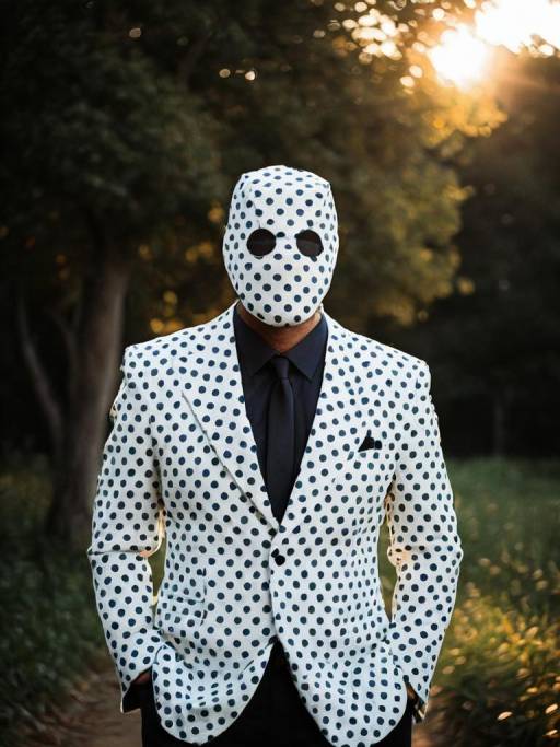 Realistic Polka Dot Man Cosplay Photo