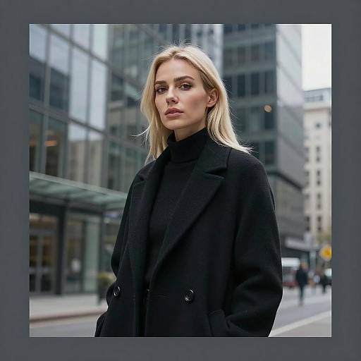 Urban Blonde Woman in Moody Setting