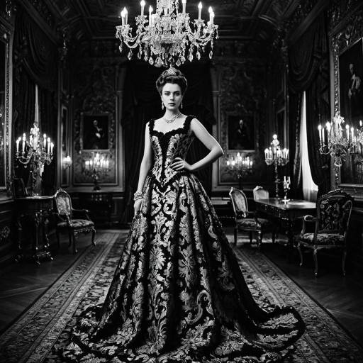 Elegant Countess in Baroque Gown