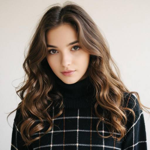 Realistic Indoor Portrait of Young Woman