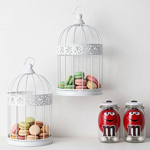 Chic Birdcage Wall Decor with Sweets
