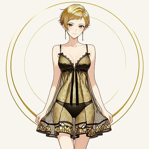Elegant Art Deco Fashionista Illustration