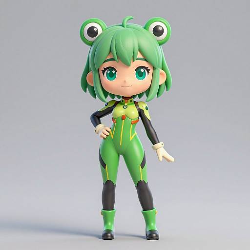 Cute Anime Girl with Frog Ears