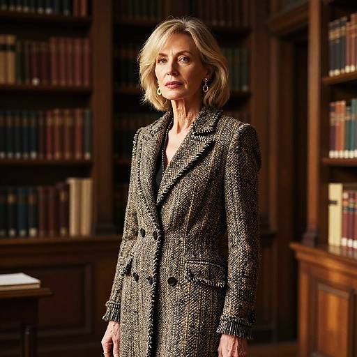 Peekaboo Fringe Style in Tweed