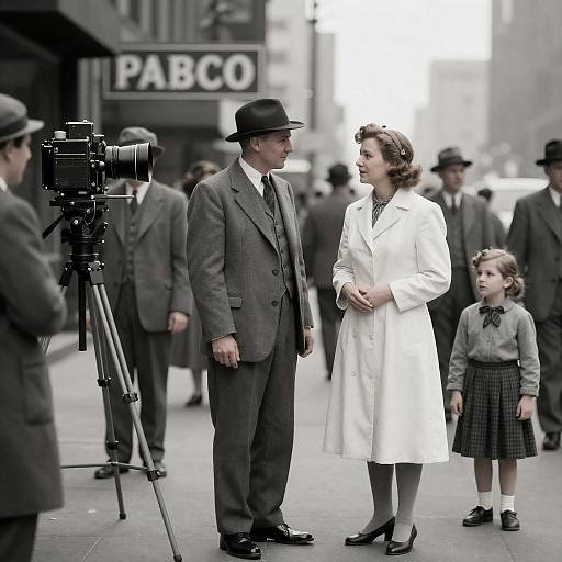 1940s Urban Street Scene Photography