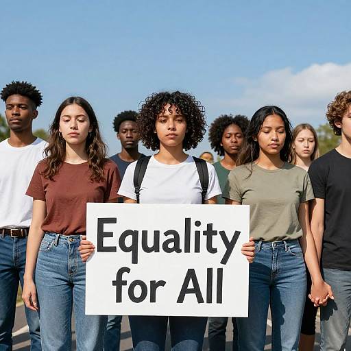 Diverse Group Advocating Social Equality