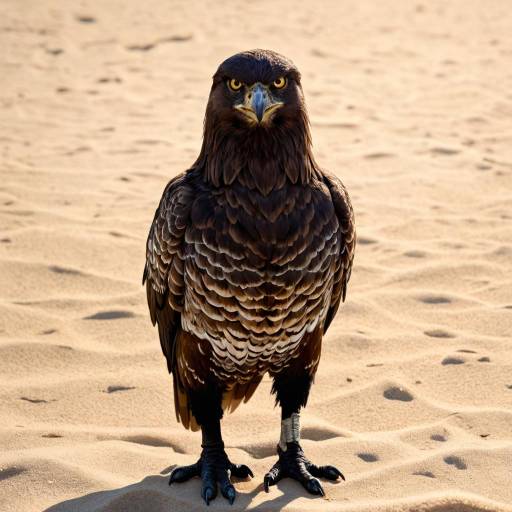 Majestic Boy with Eagle and Sand Background Majestic Boy with Eagle and Sand Background