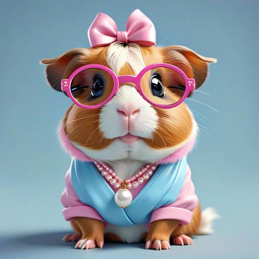 Adorable Guinea Pig Cartoon Character Design
