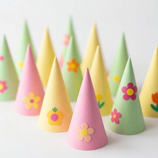 Colorful Flowered Paper Lollipop Holders