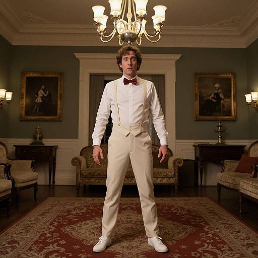 Man in Humorous Movie Costume