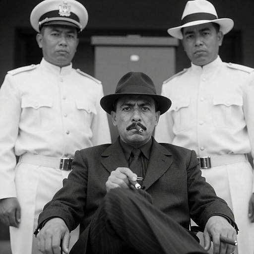 Classic Black and White Portrait of Men