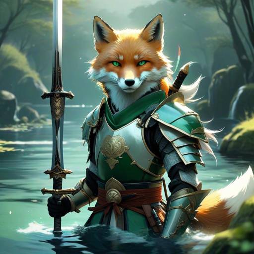 Fantasy Dog Warrior with Sword