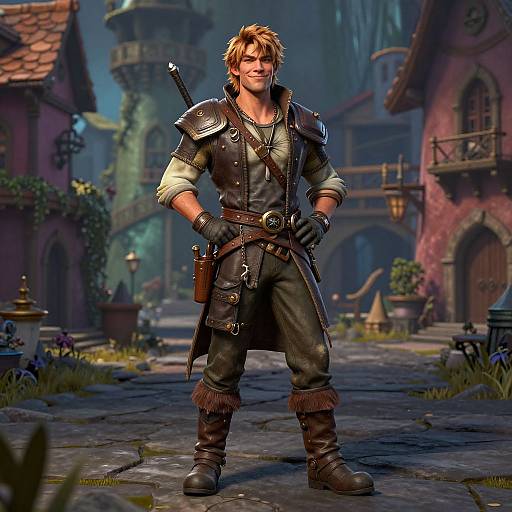 Flynn Rider Fantasy Rogue Render