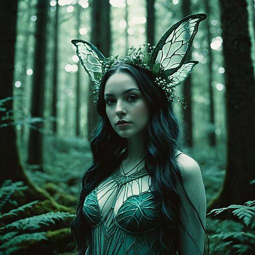 Ethereal Forest Nymph in Mystical Woodland