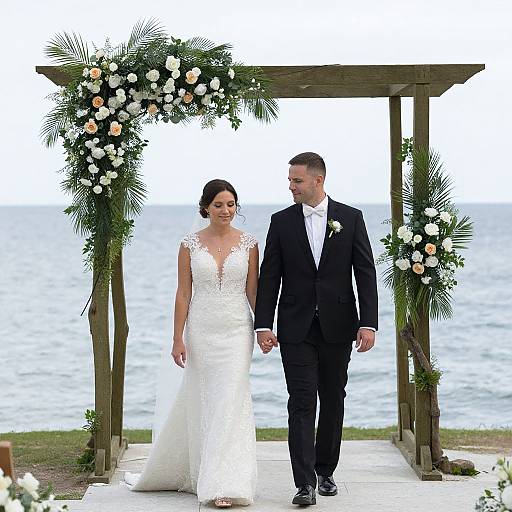 Elegant Bride and Groom at Calabash Cove