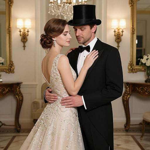 Elegant Couple in Sophisticated Setting