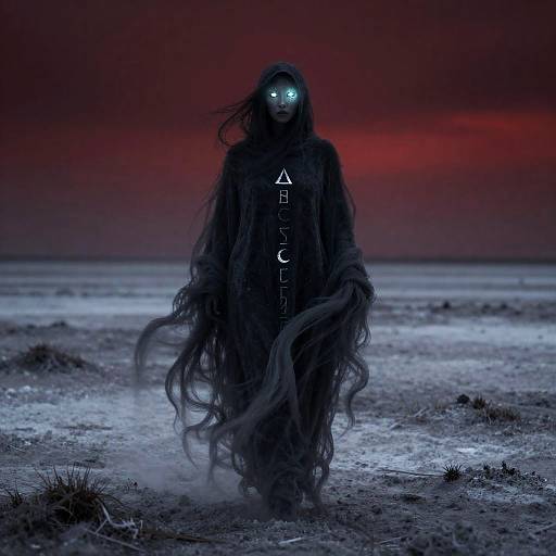 Ghostly Wraith with Lunar Runes