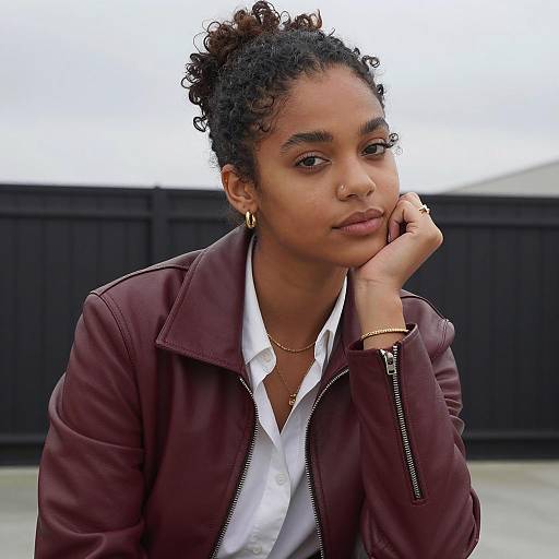 Portrait of a Young Woman in Maroon