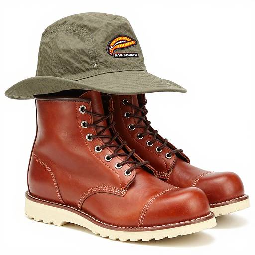 Red Wing Shoes and Mountain Hat Images