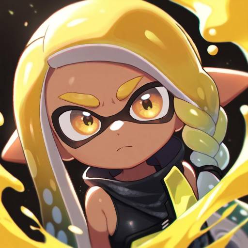 Illustration of Agent 3 (splatoon 3), splatoon (series) in the style of Lasto